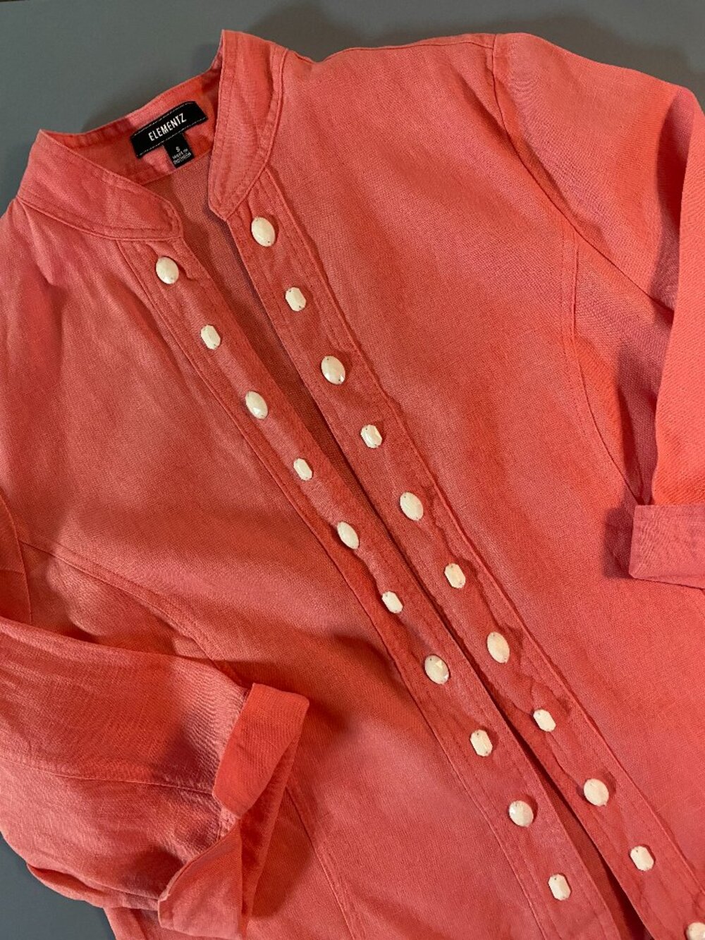 Elementz 100% Linen Jacket, Size S - C000127